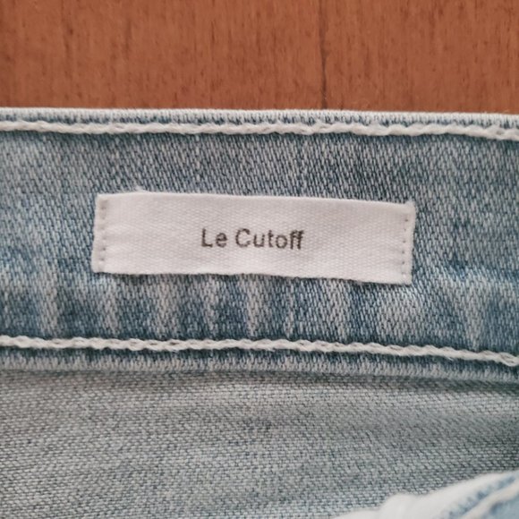 FRAME Denim Le Cutoff Shorts - EUC - Factory Distressed - Light Wash Sz 27 - Picture 6 of 10